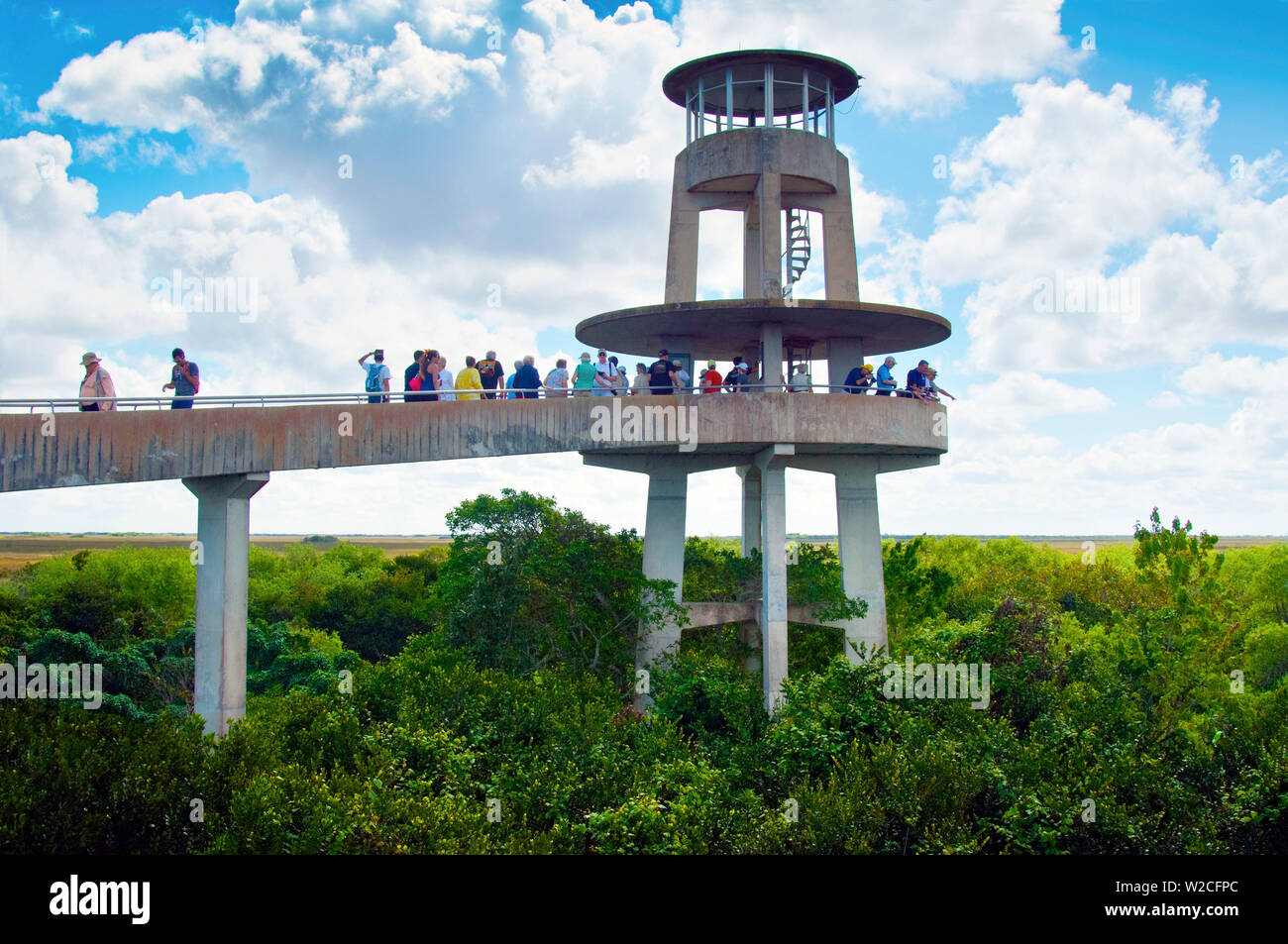 Florida, Everglades National Park, Shark Valley, Shark Valley Observation Tower Stock Photo