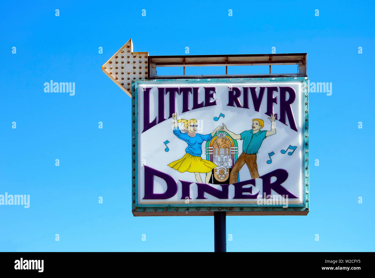 Myrtle Beach, Little River, Diner, South Carolina Stock Photo