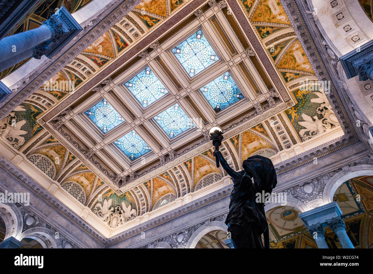 USA, Washington DC, US Library of Congress, interior Stock Photo