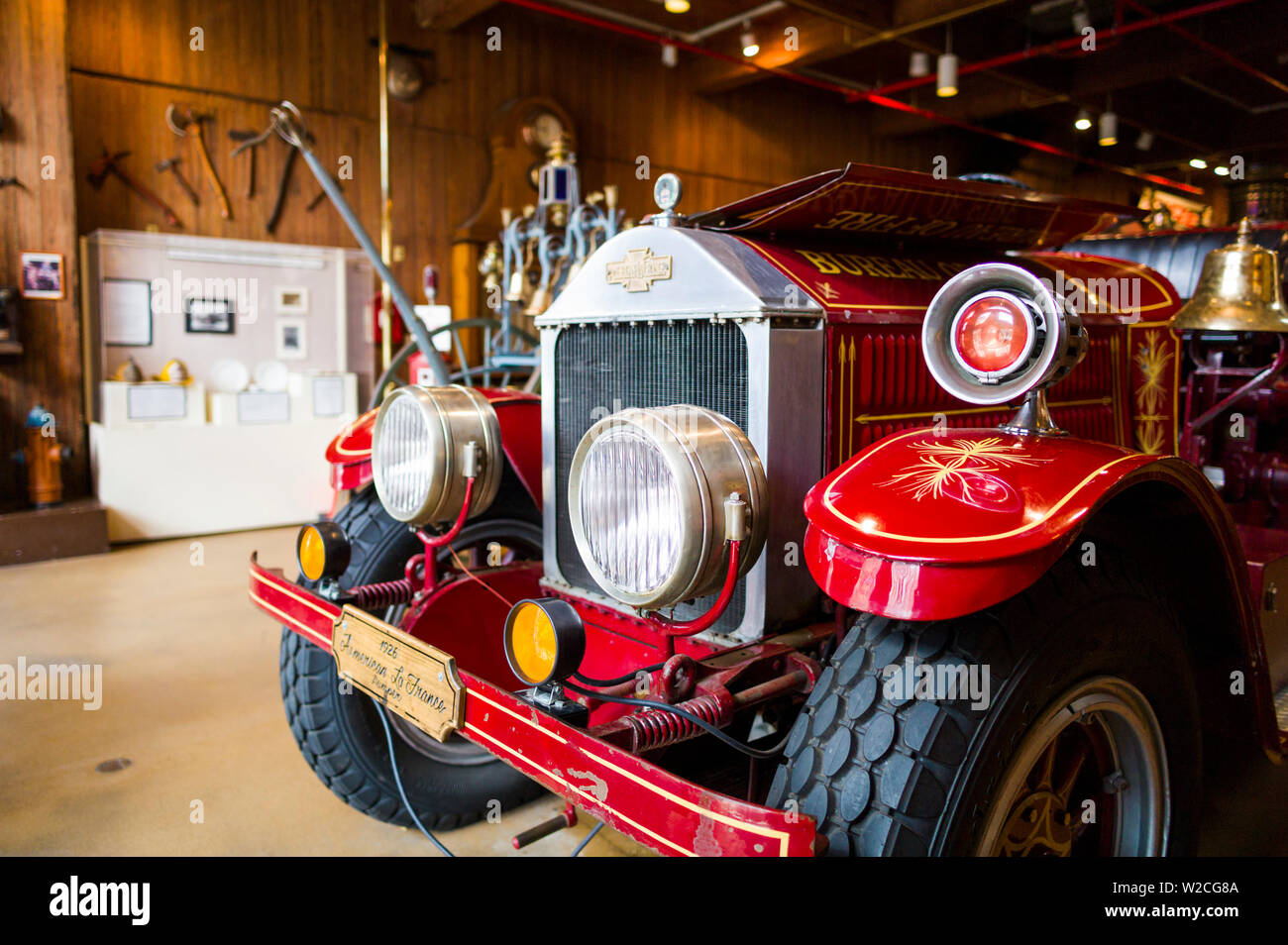 USA, Pennsylvania, Philadelphia, Firemens Hall Museum, fire fighting