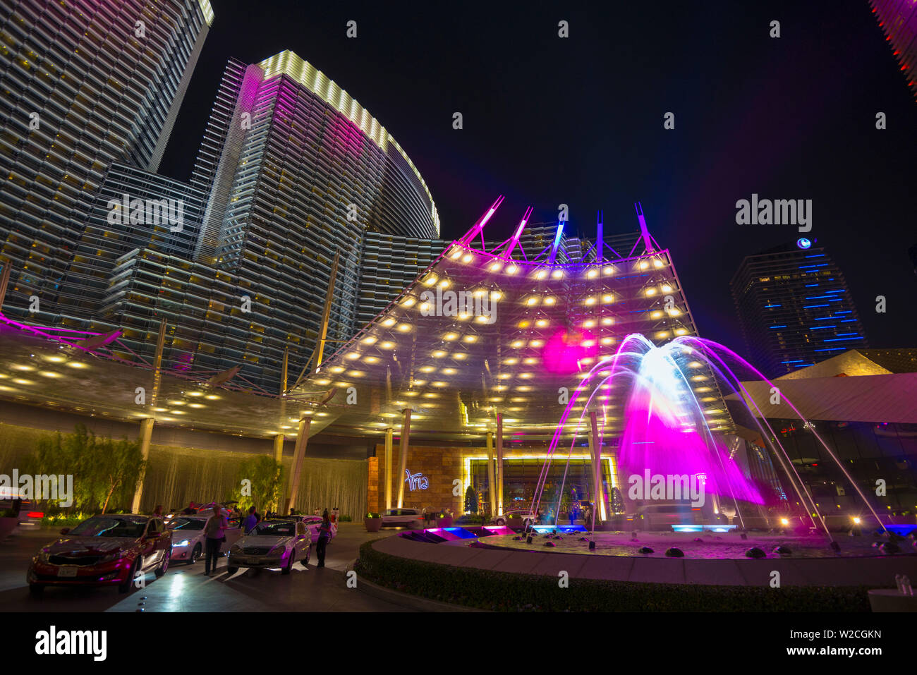 USA, Nevada, Las Vegas, The Strip, CityCenter, Aria Resort and Casino Stock Photo
