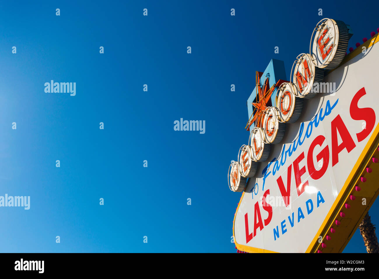 USA, Nevada, Las Vegas, Welcome To Fabulous Las Vegas Sign Stock Photo