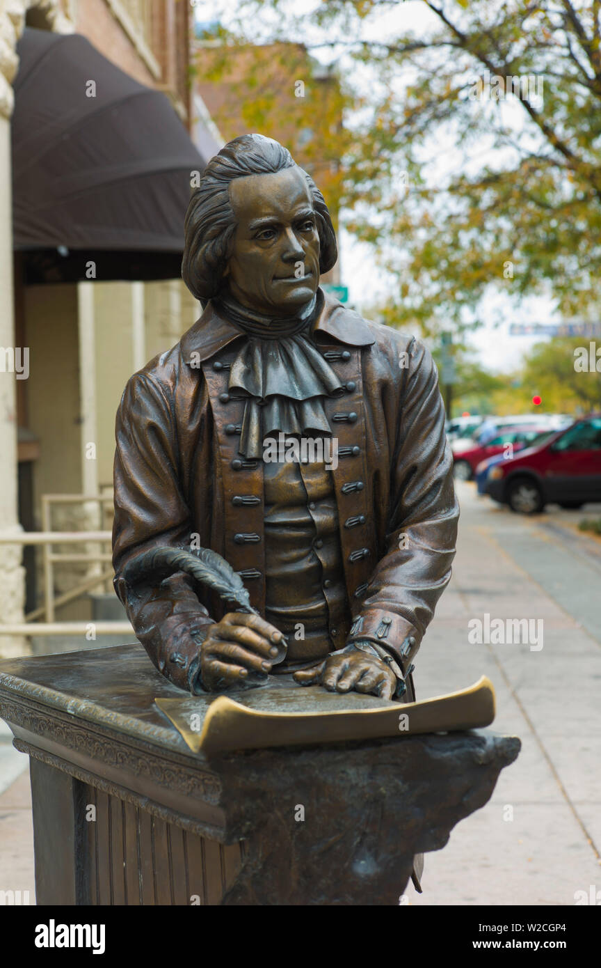 USA, South Dakota, Rapid City, City of Presidents sculptures, President Thomas Jefferson Stock Photo