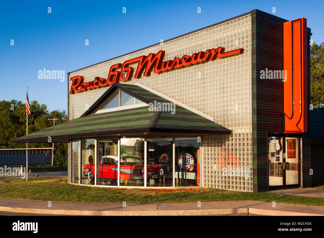 USA, Oklahoma, Clinton, Route 66 Museum Stock Photo