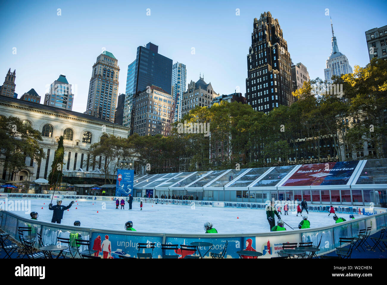 Ice rink at Bryant Park, Manhattan, New York City, New York, USA Stock  Photo - Alamy
