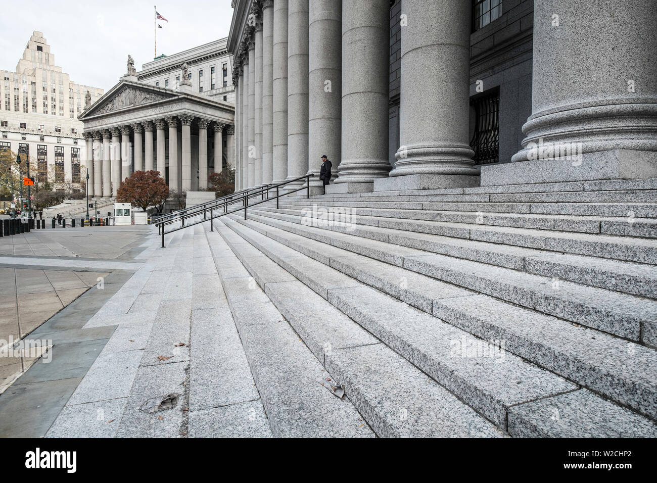 United States District Court, (New York City Supreme Court in background), Lower Manhattan, New York City, New York, USA Stock Photo