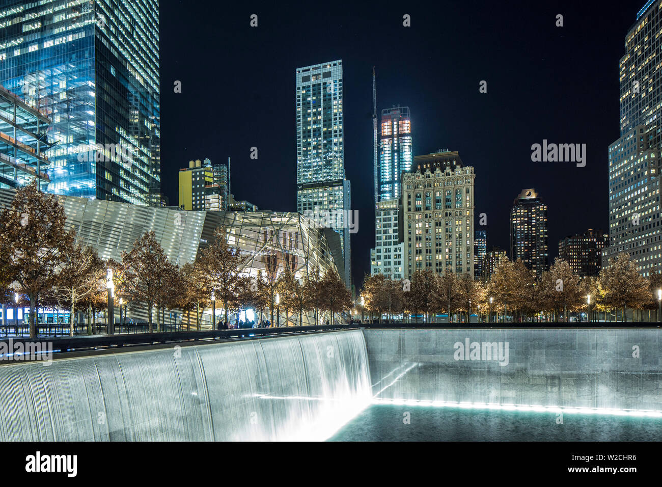 911 Memorial, Ground Zero, Lower Manhattan, New York City, New York, USA Stock Photo