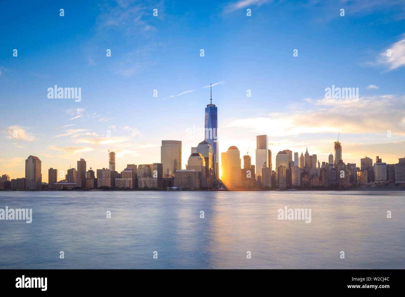 USA, New York, New York City, Lower Manhattan Skyline Stock Photo
