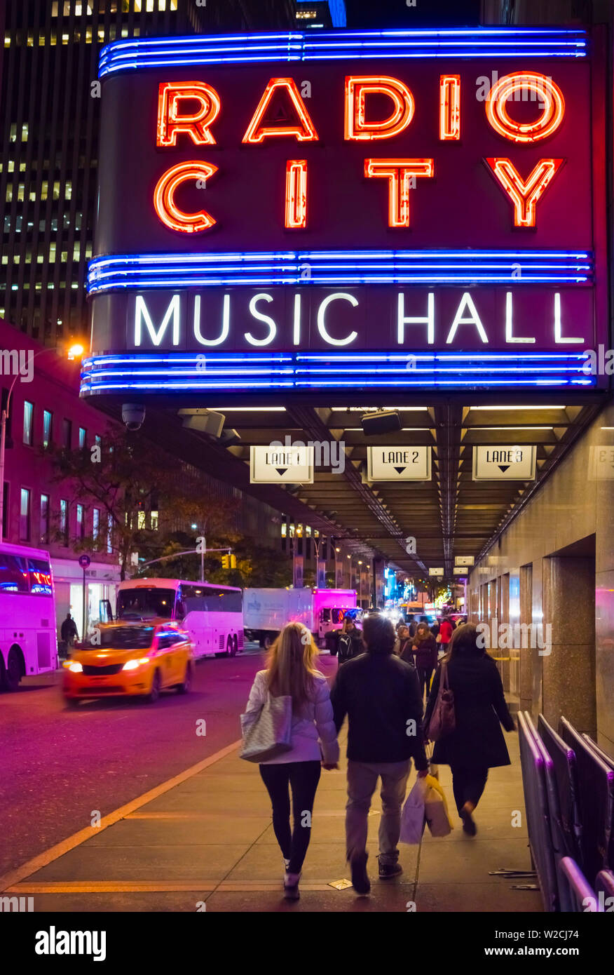 USA, New York, Manhattan, Midtown, Radio City Music Hall Stock Photo