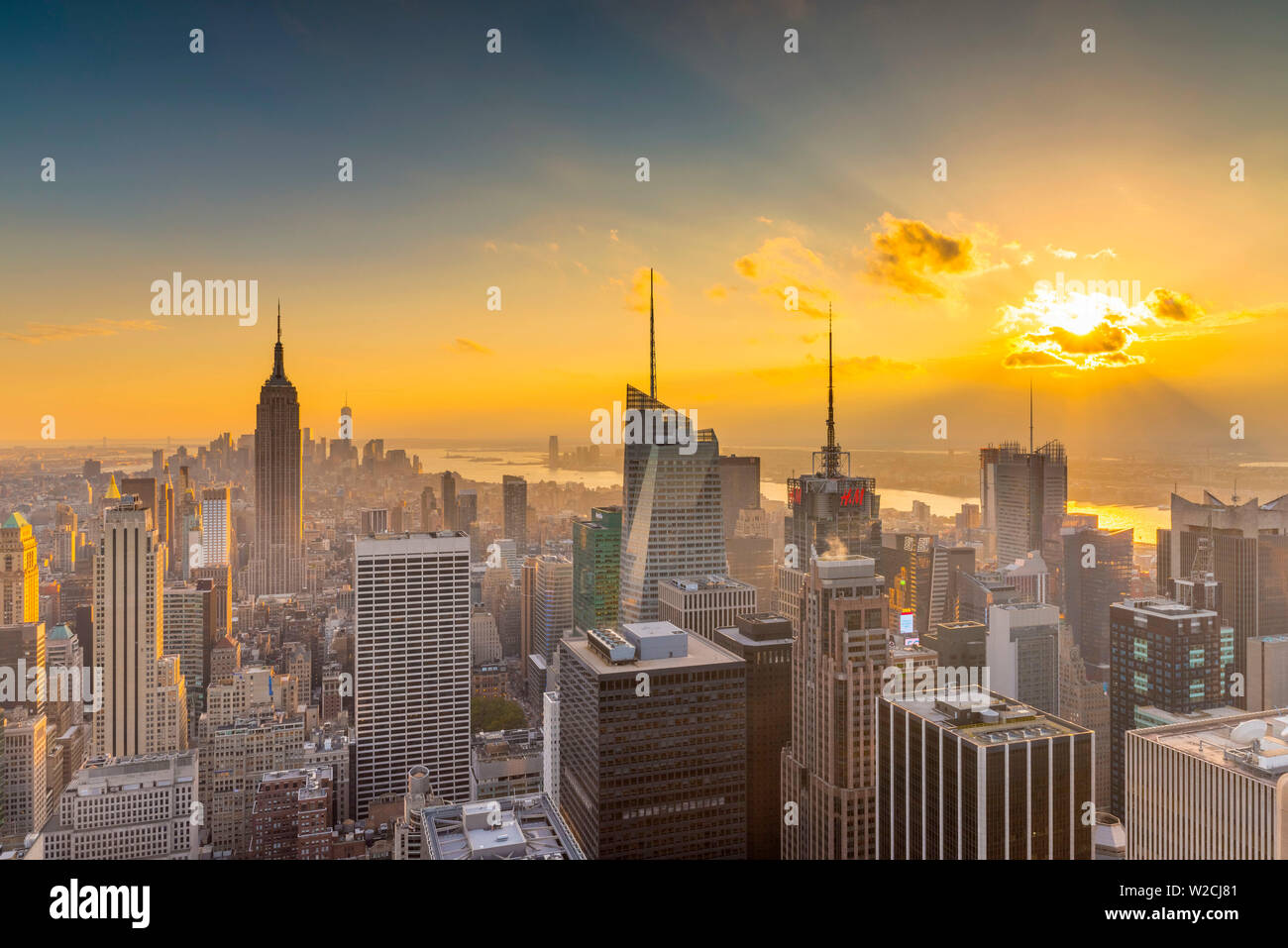 USA, New York, Midtown and Lower Manhattan, Empire State Building Stock Photo