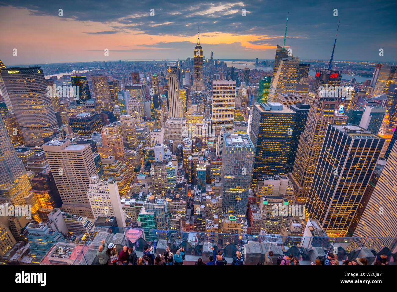 USA, New York, Midtown and Lower Manhattan, Empire State Building Stock Photo