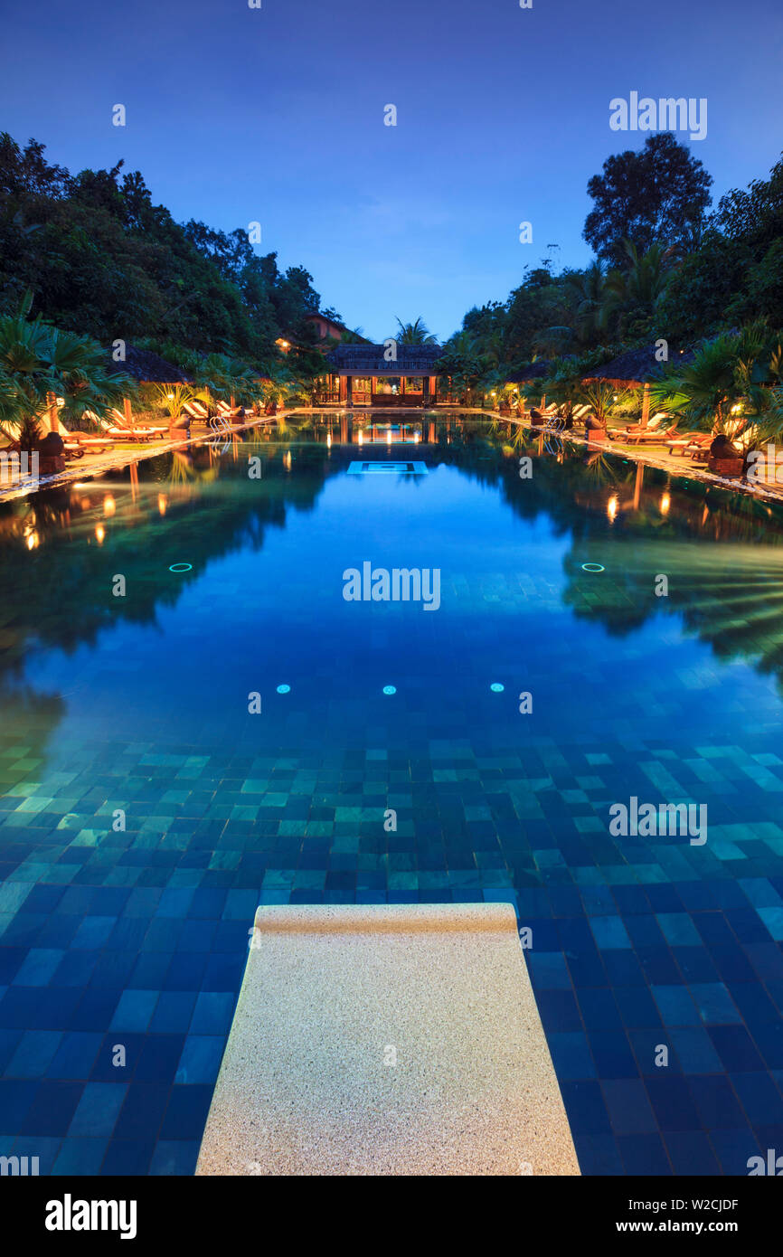 Vietnam, Danang, Hue, Luxury Resort Stock Photo