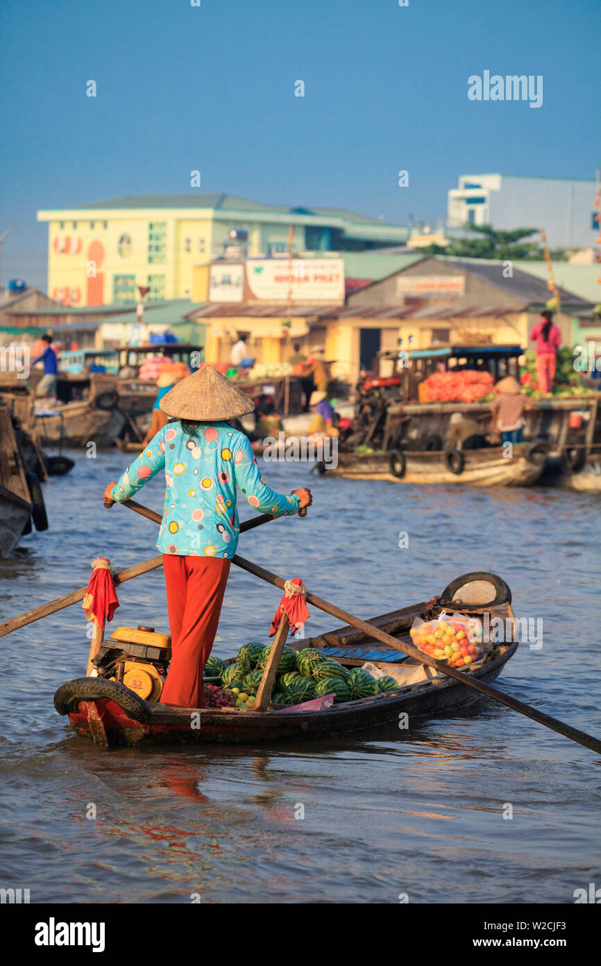 Vietnam, Mekong Delta, Can Tho, Cai Rang Floating Market Stock Photo