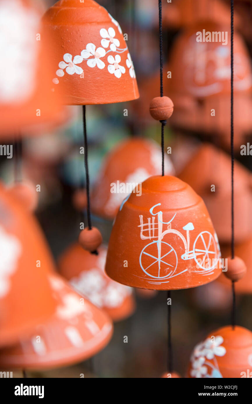 Pottery wind chimes with Viatnemese motifs, Vietnam Stock Photo Alamy