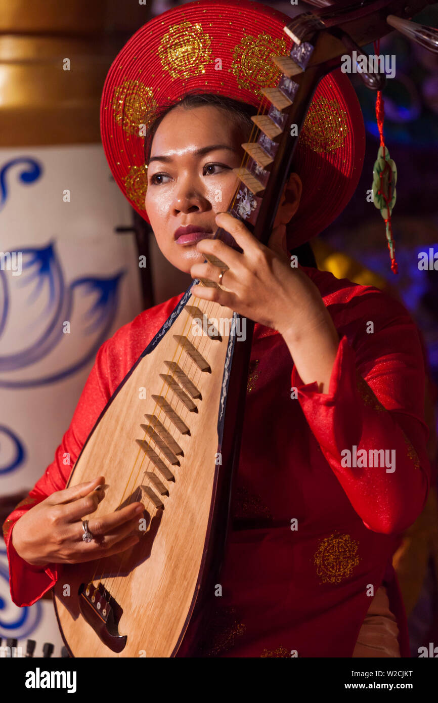 Vietnam, Hue, Hue Imperial City, Royal Theater, performance of classical Vietnamese music Stock Photo