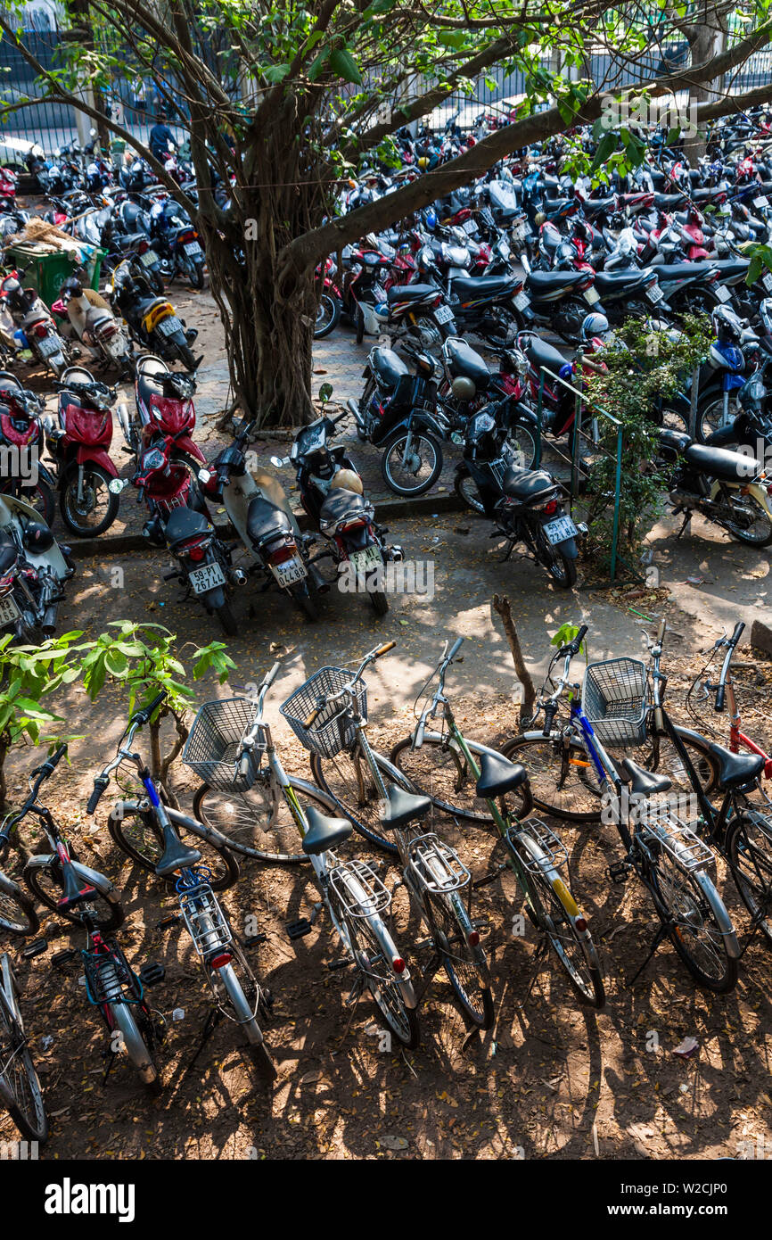 Vietnam, Ho Chi Minh City, bicycle parking lot Stock Photo