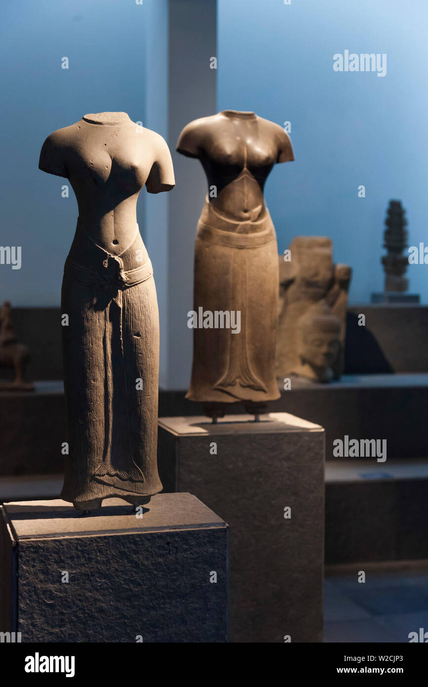 Vietnam, Ho Chi Minh City, History Museum, 11th century statues of female dieties Stock Photo