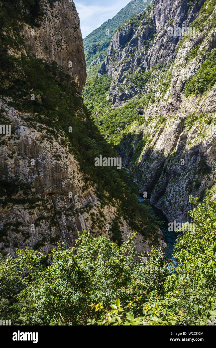 Canyon of the river Tara in the mountains of Montenegro. Stock Photo