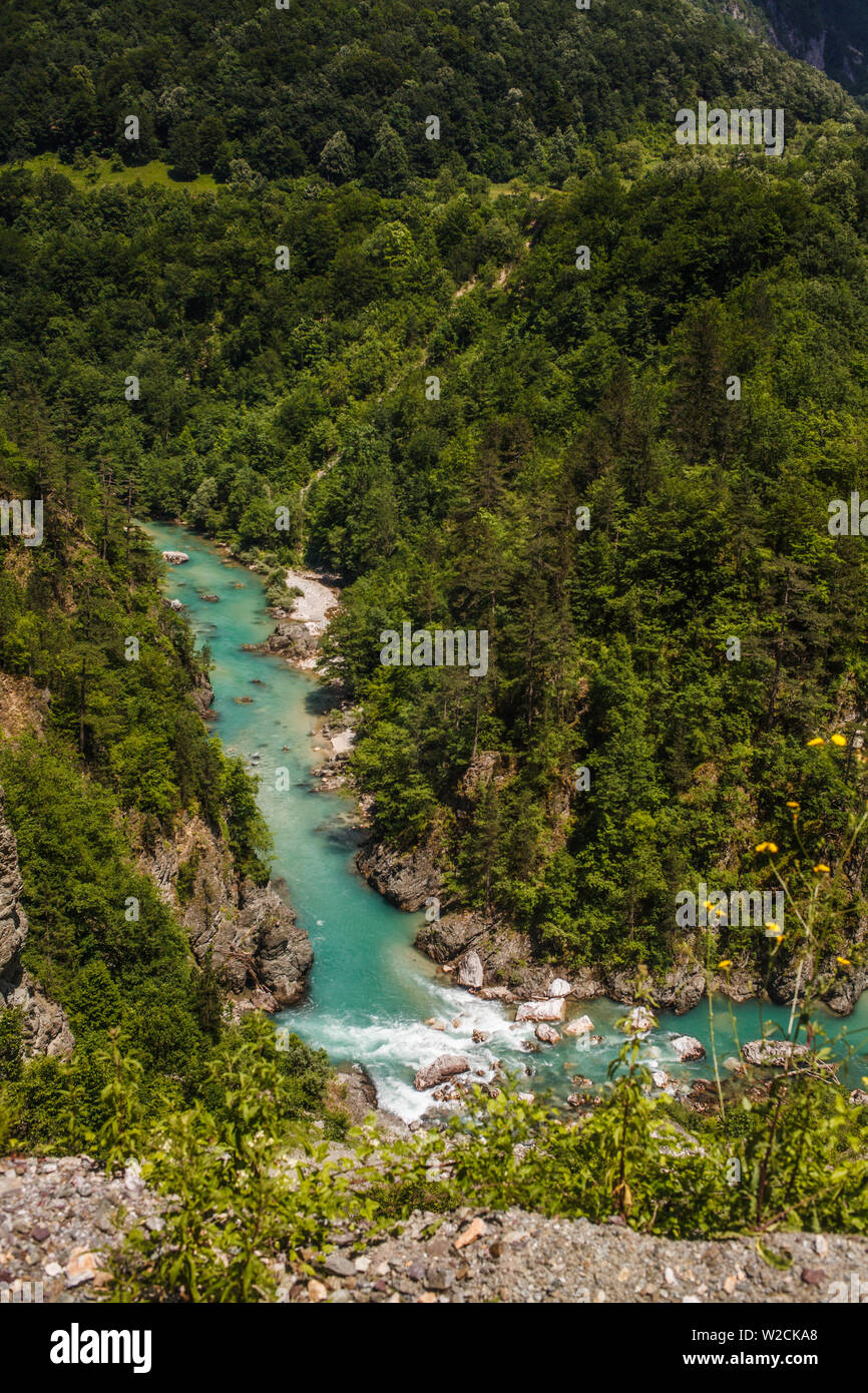 Canyon of the river Tara in mountains of Montenegro. Stock Photo
