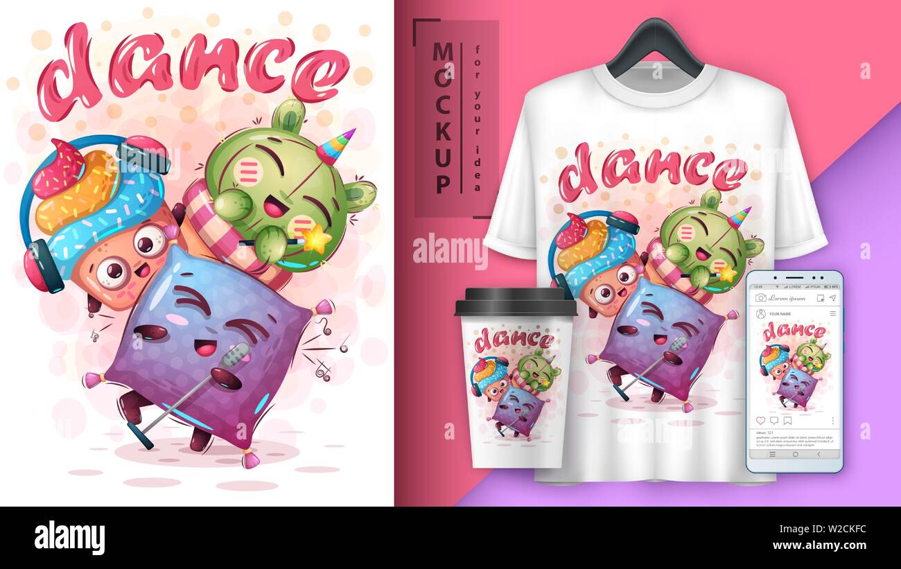 Download Dance Character Mockup For Your Idea Stock Vector Image Art Alamy