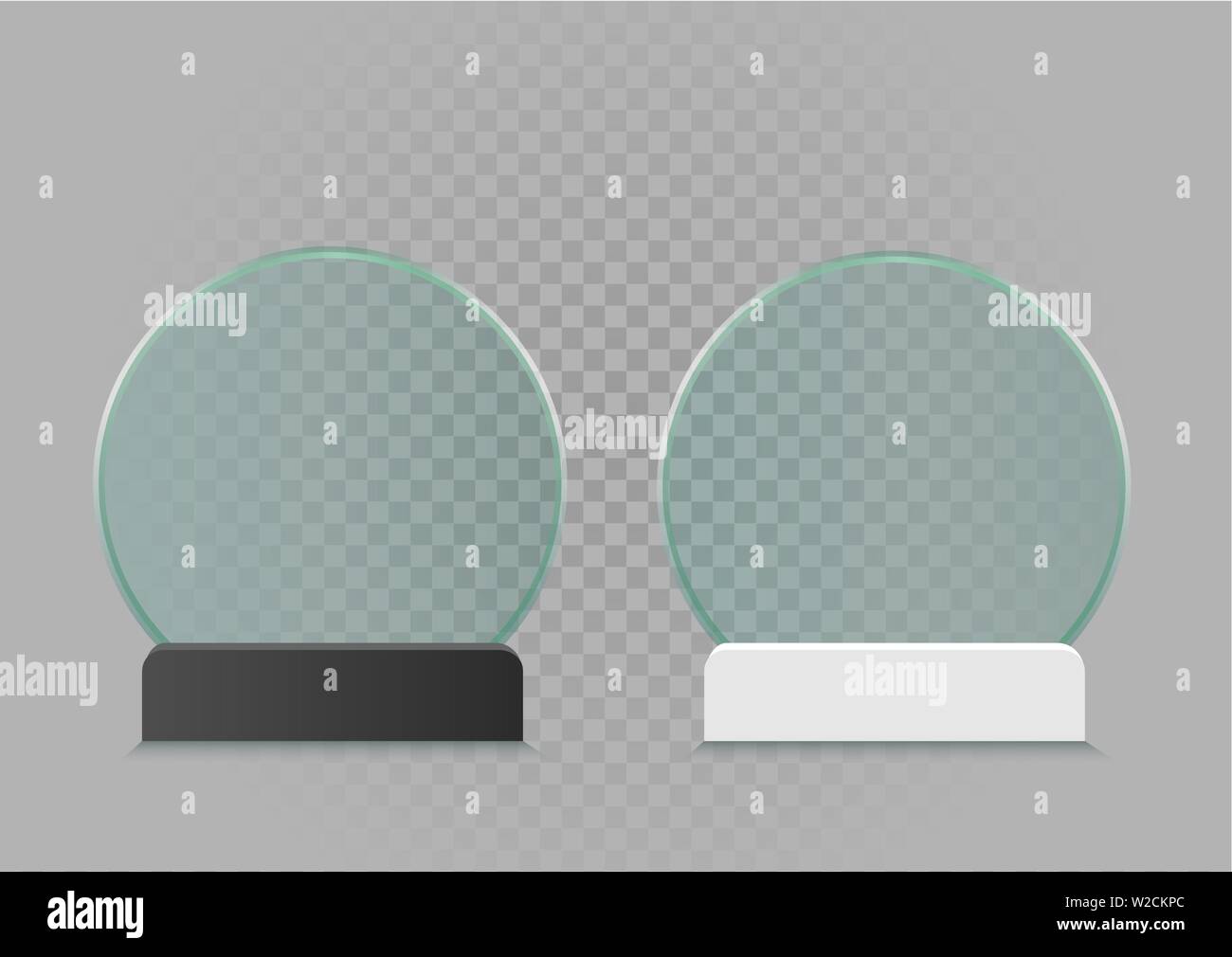 round glass banner template set Stock Vector
