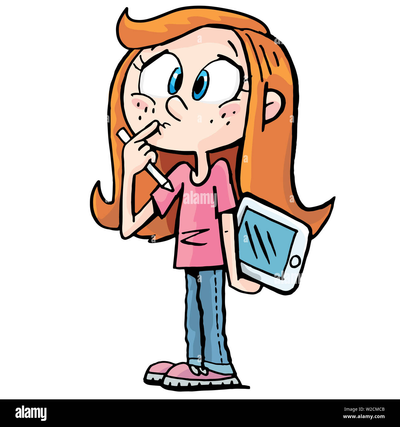 Cartoon confused girl Cut Out Stock Images & Pictures - Alamy Cartoon confused girl Cut Out Stock Images & Pictures - Alamy
