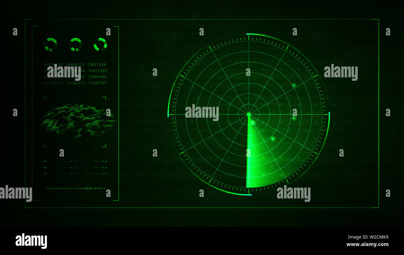 Digital blue realistic radar with targets on monitor in searching. Air  search . Military search system . Navigation interface wallpaper . Navy  sonar Stock Photo - Alamy