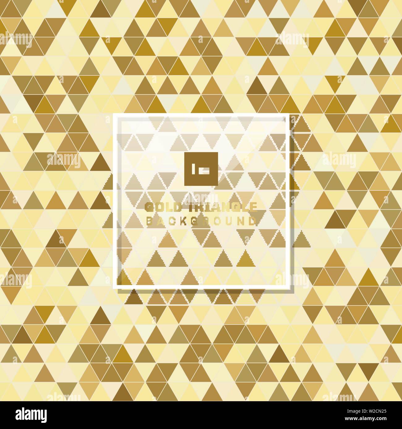 Abstract golden geometric triangle pattern background luxury style. Vector illustration Stock Vector