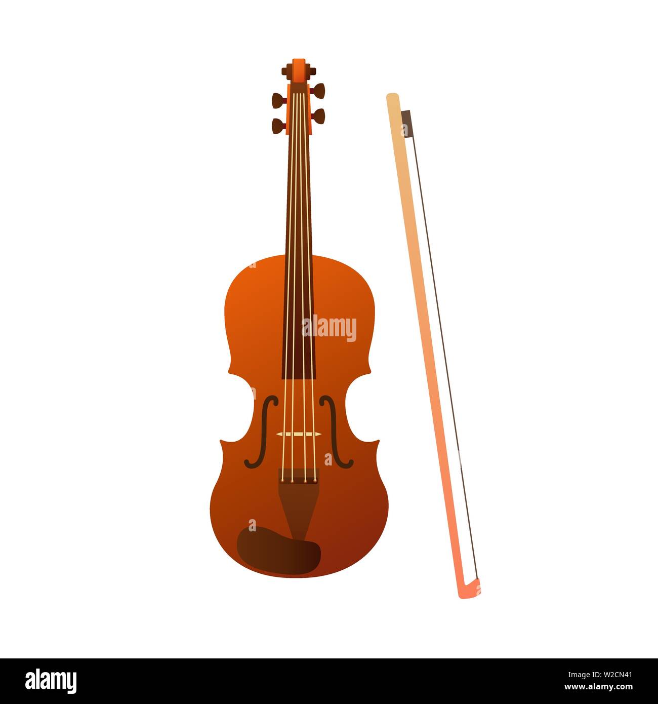Stringed musical instruments, violin. Design layout for banners ...