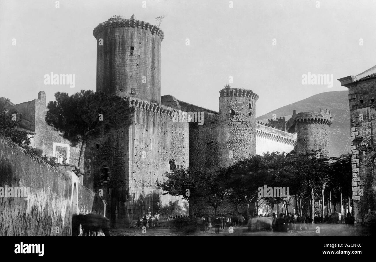 castello caetani, fondi, lazio 1920 Stock Photo