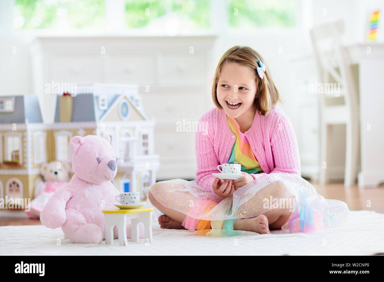 kids play doll house