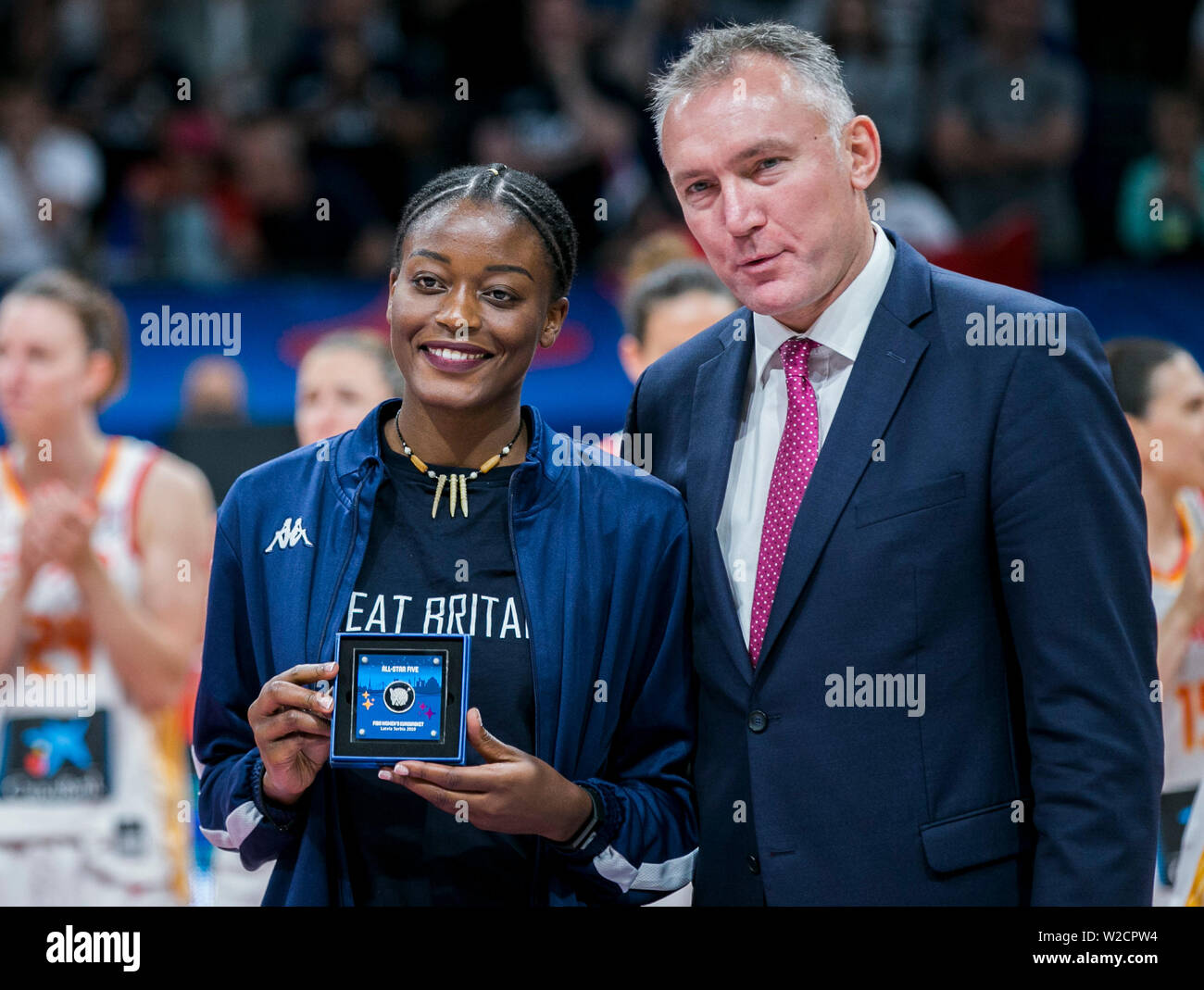 Temi Fagbenle of GBR is part of the all star team of the Fiba Women's Eurobasket 2019 Stock Photo