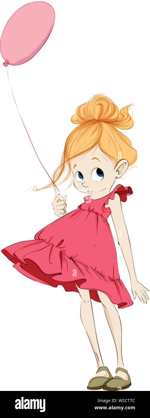 Little girl with a balloon Vector. Cartoon character colorful illustration Stock Vector Image & Art - Alamy Little girl with a balloon Vector. Cartoon character colorful illustration Stock Vector Image & Art - Alamy