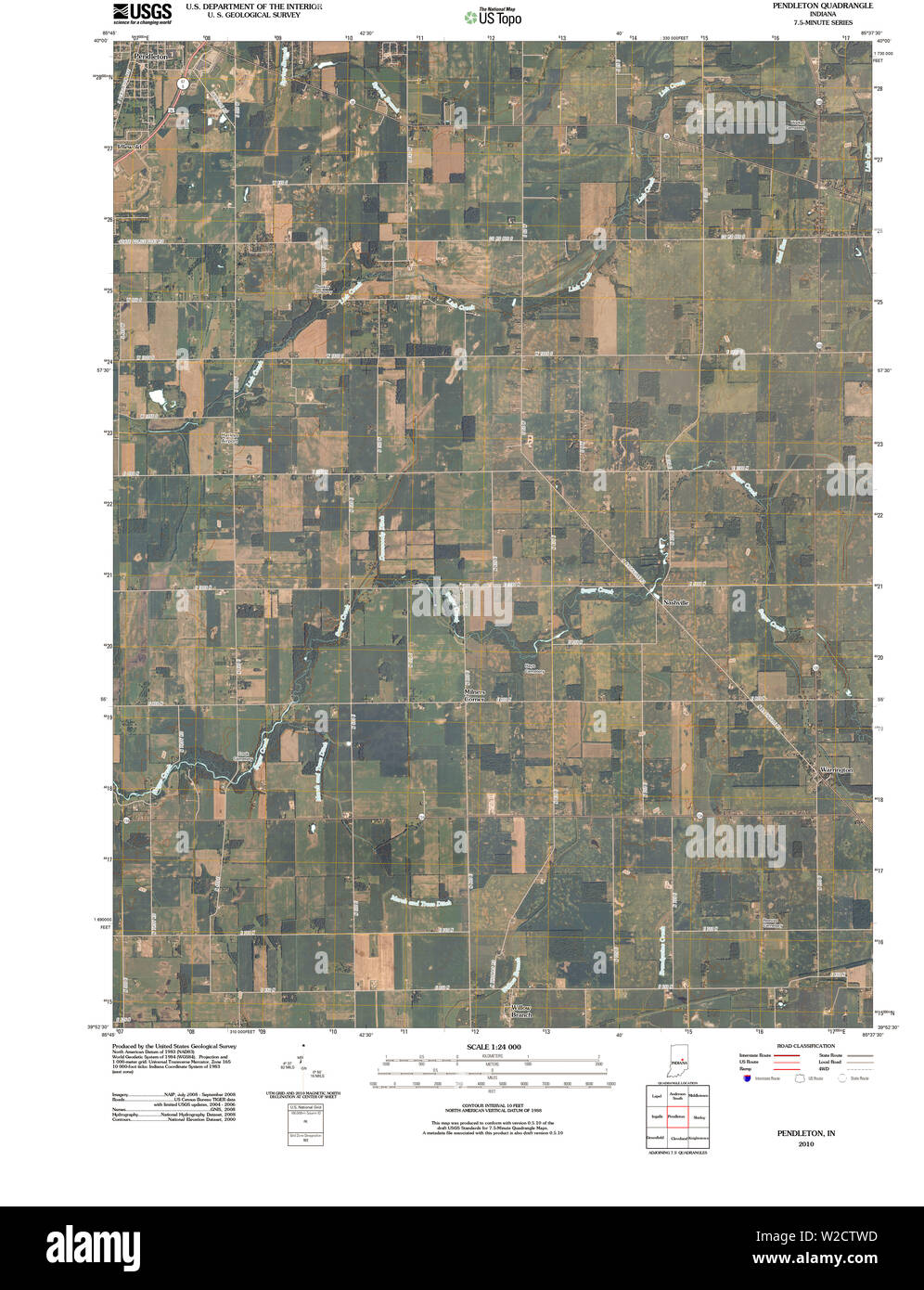 Map of pendleton Cut Out Stock Images & Pictures - Alamy