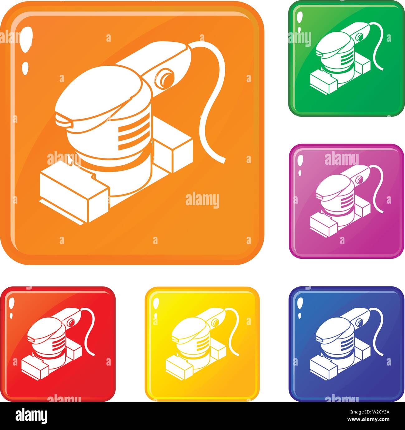 Sheet sander icons set vector color Stock Vector Image & Art - Alamy