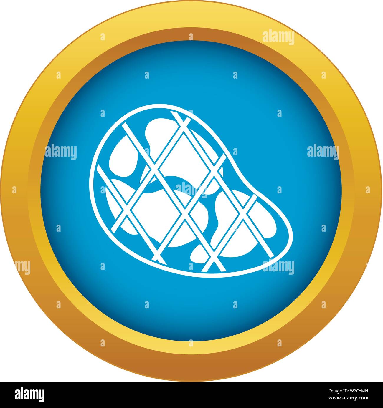 Steak icon blue vector isolated Stock Vector Image & Art - Alamy