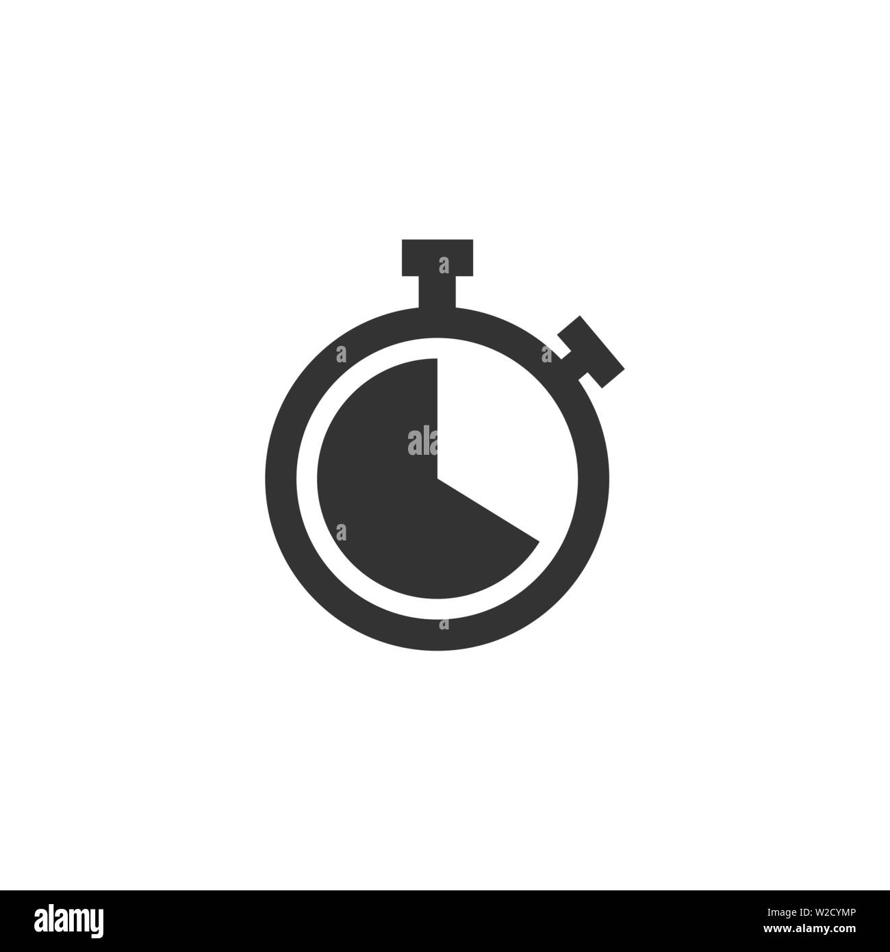 Vector illustration, flat design. Timer clock time icon Stock Vector ...