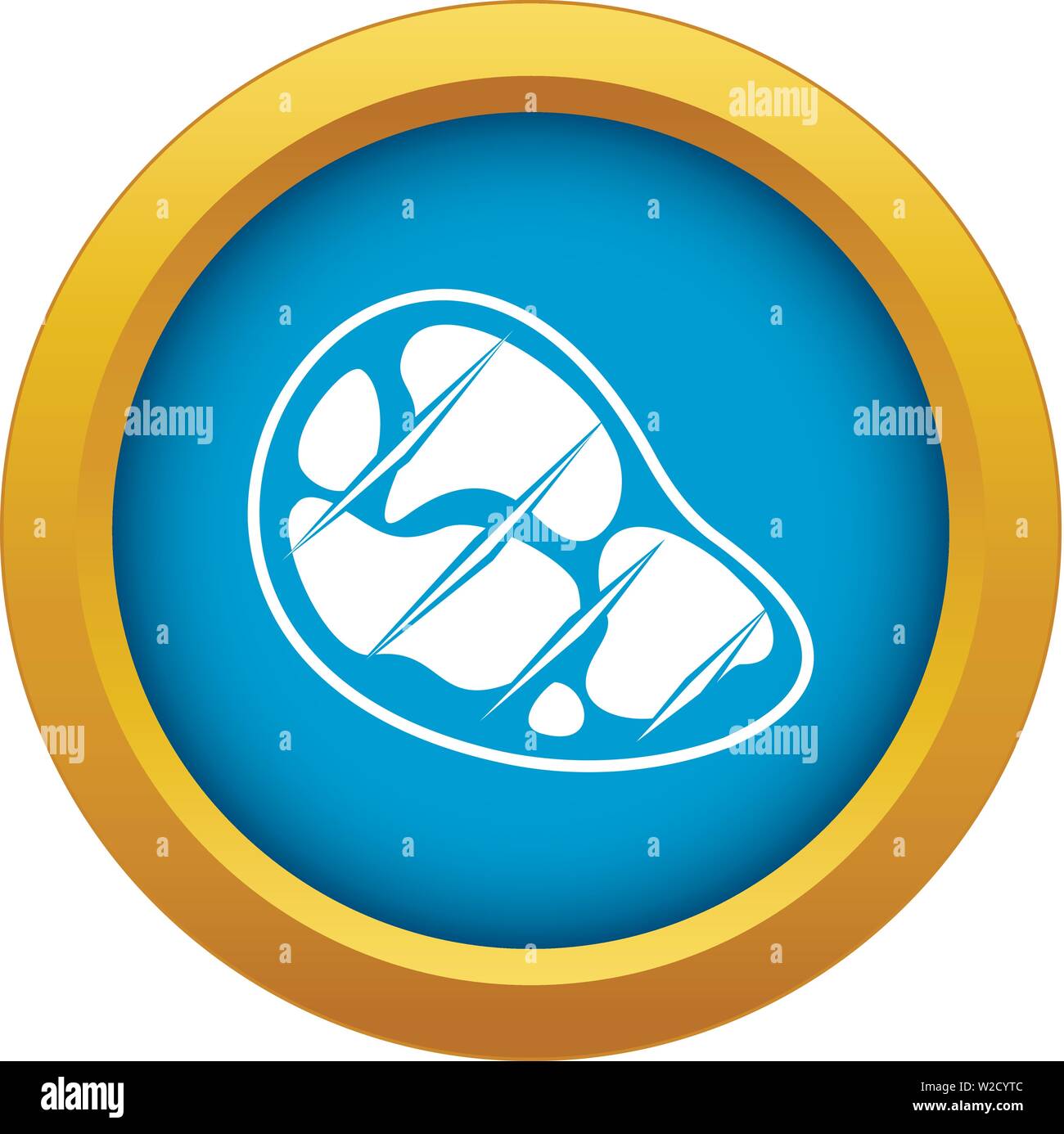 Steak icon blue vector isolated Stock Vector Image & Art - Alamy