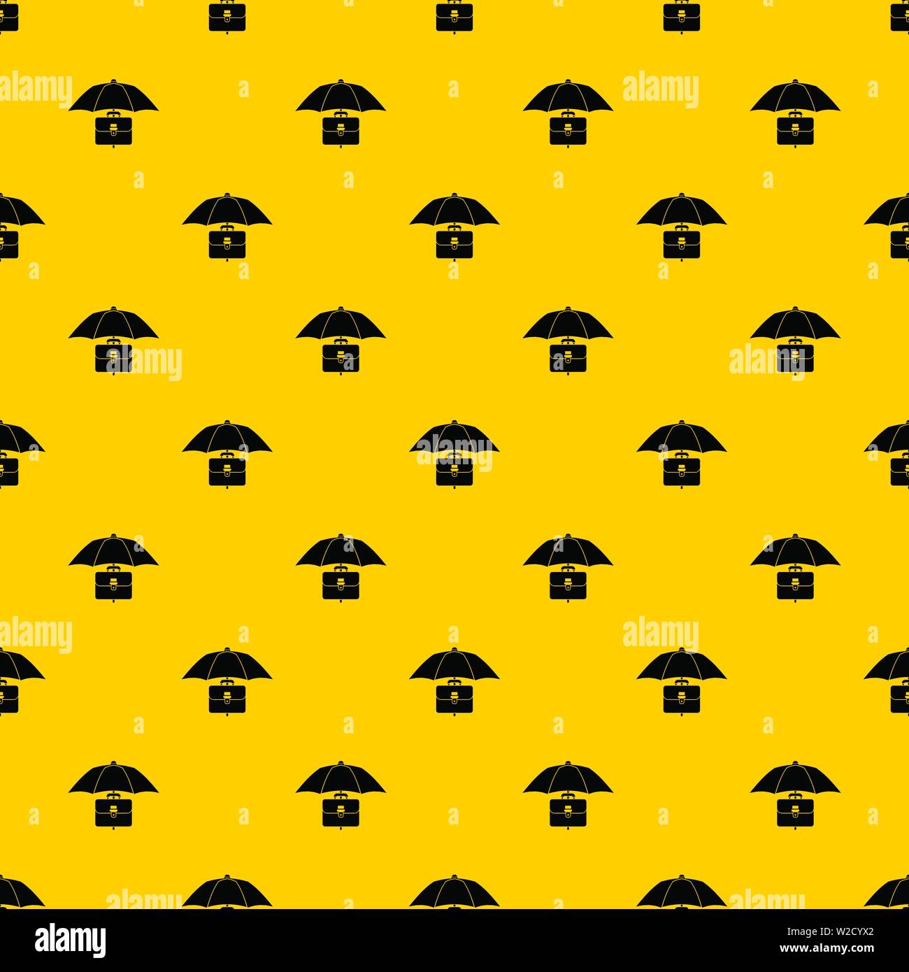 Umbrella and business case pattern vector Stock Vector