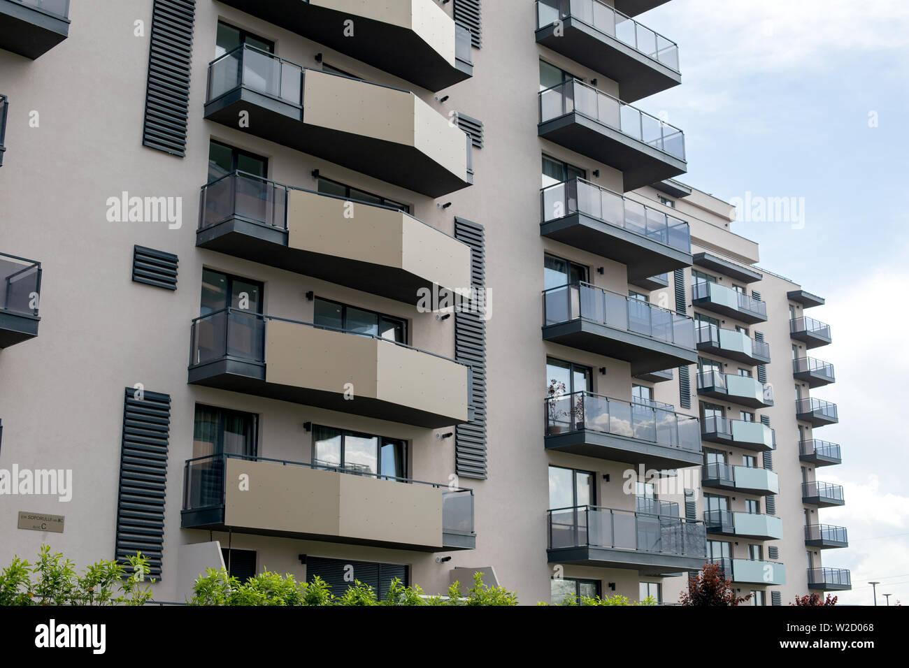 New residential area in Brasov, Romania - Flat blocks in construction ...