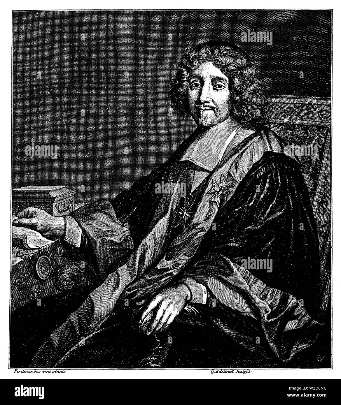 Le Tellier de Louvois, François Michel (born 18 January 1641, Paris, died 16 July 1691, Paris), French statesman and minister of war. After the contemporary painting by Ferdinand Boet engraved by G. Edelind, , Ferdinand Boet (history book, 1902) Stock Photo