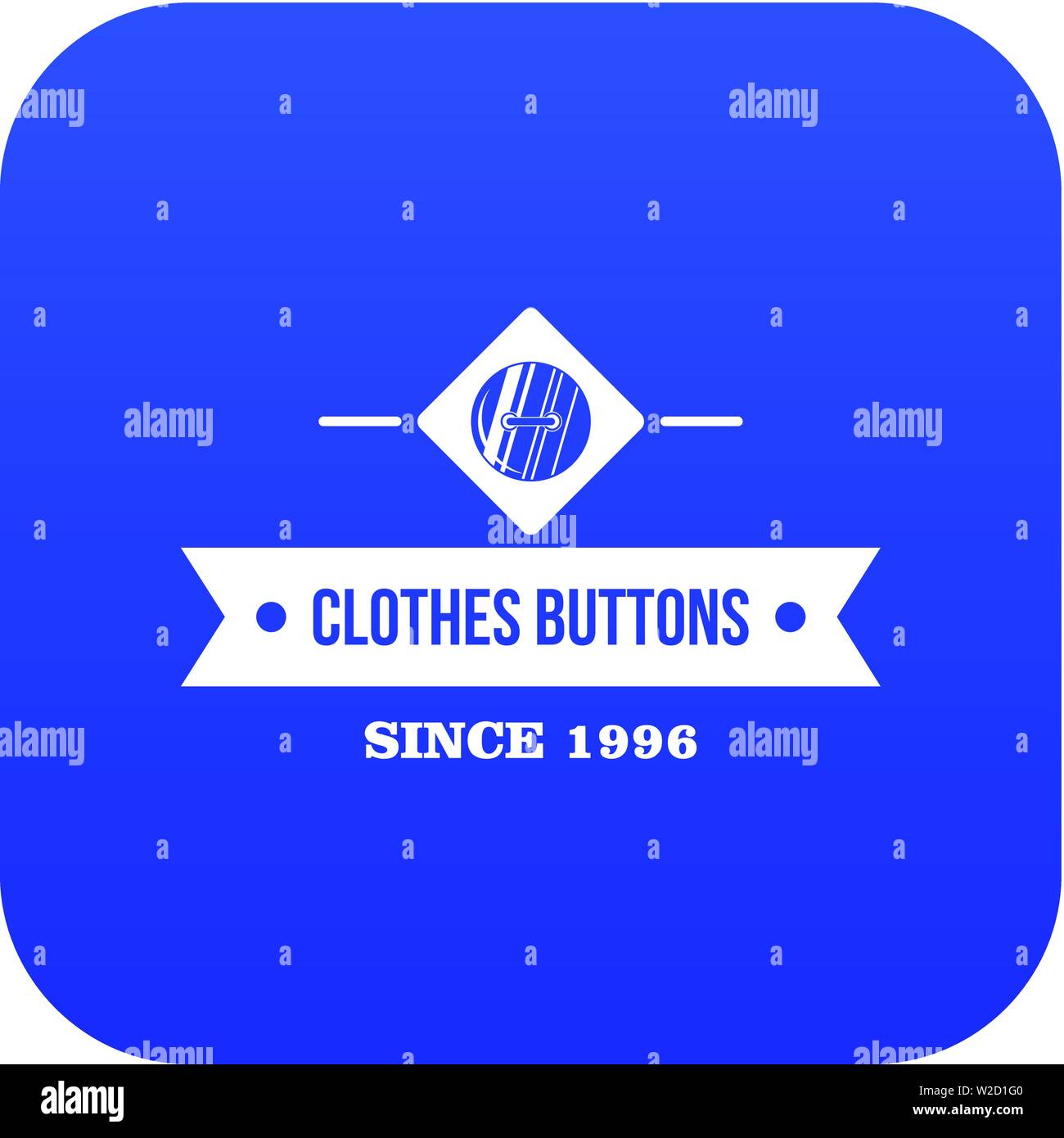 Clothes button element icon blue vector Stock Vector Image & Art - Alamy