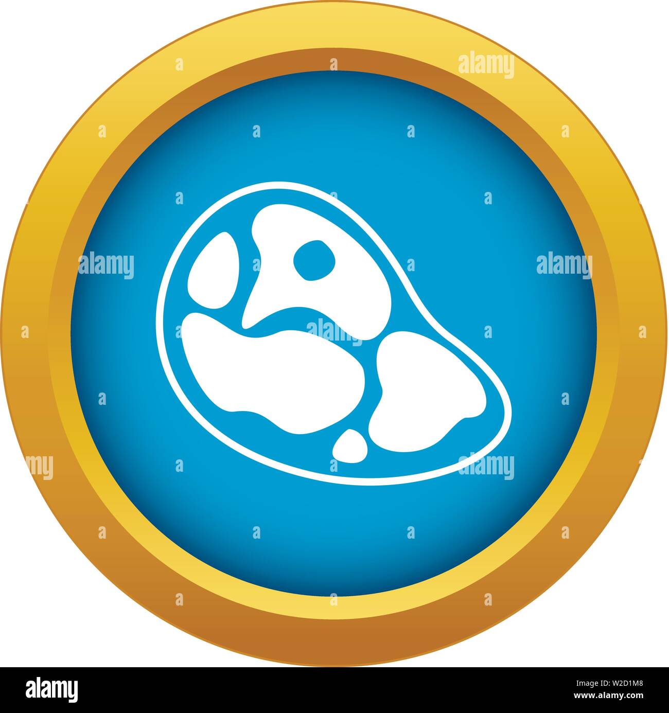 Steak icon blue vector isolated Stock Vector Image & Art - Alamy