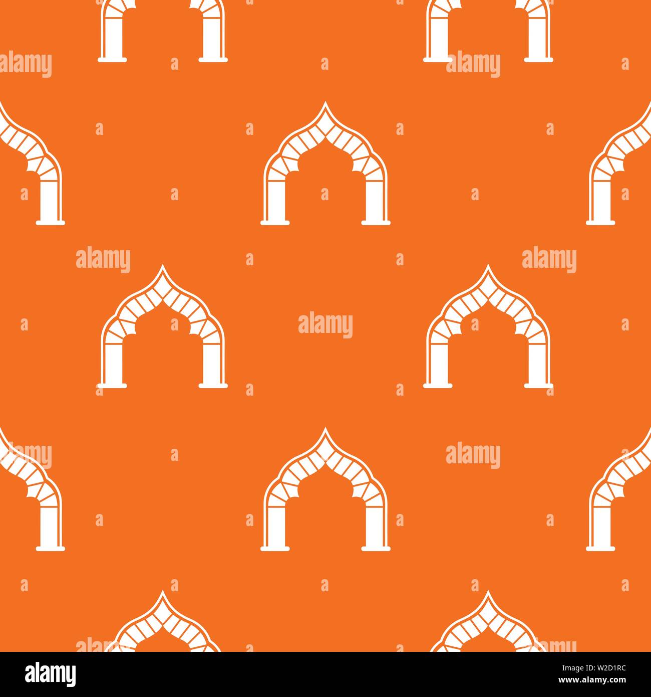Arch pattern vector orange Stock Vector