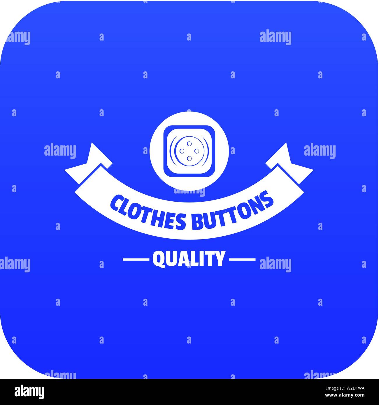 Clothes button retro icon blue vector Stock Vector Image & Art - Alamy
