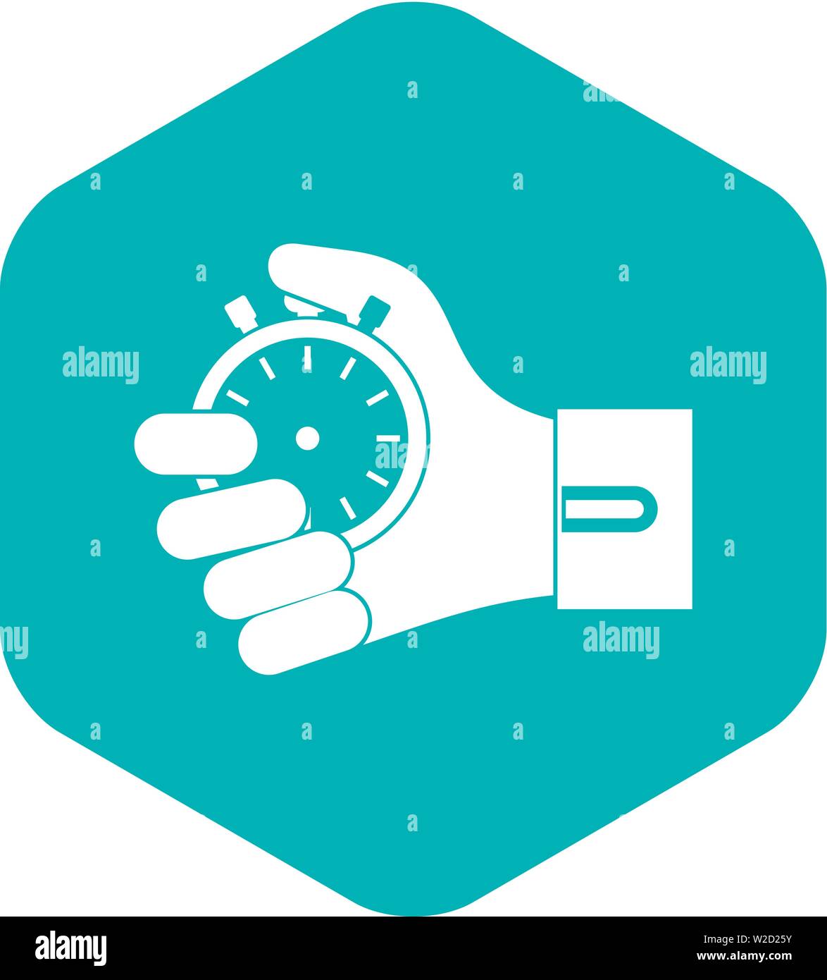 Hand holding stopwatch icon, simple style Stock Vector Image & Art - Alamy