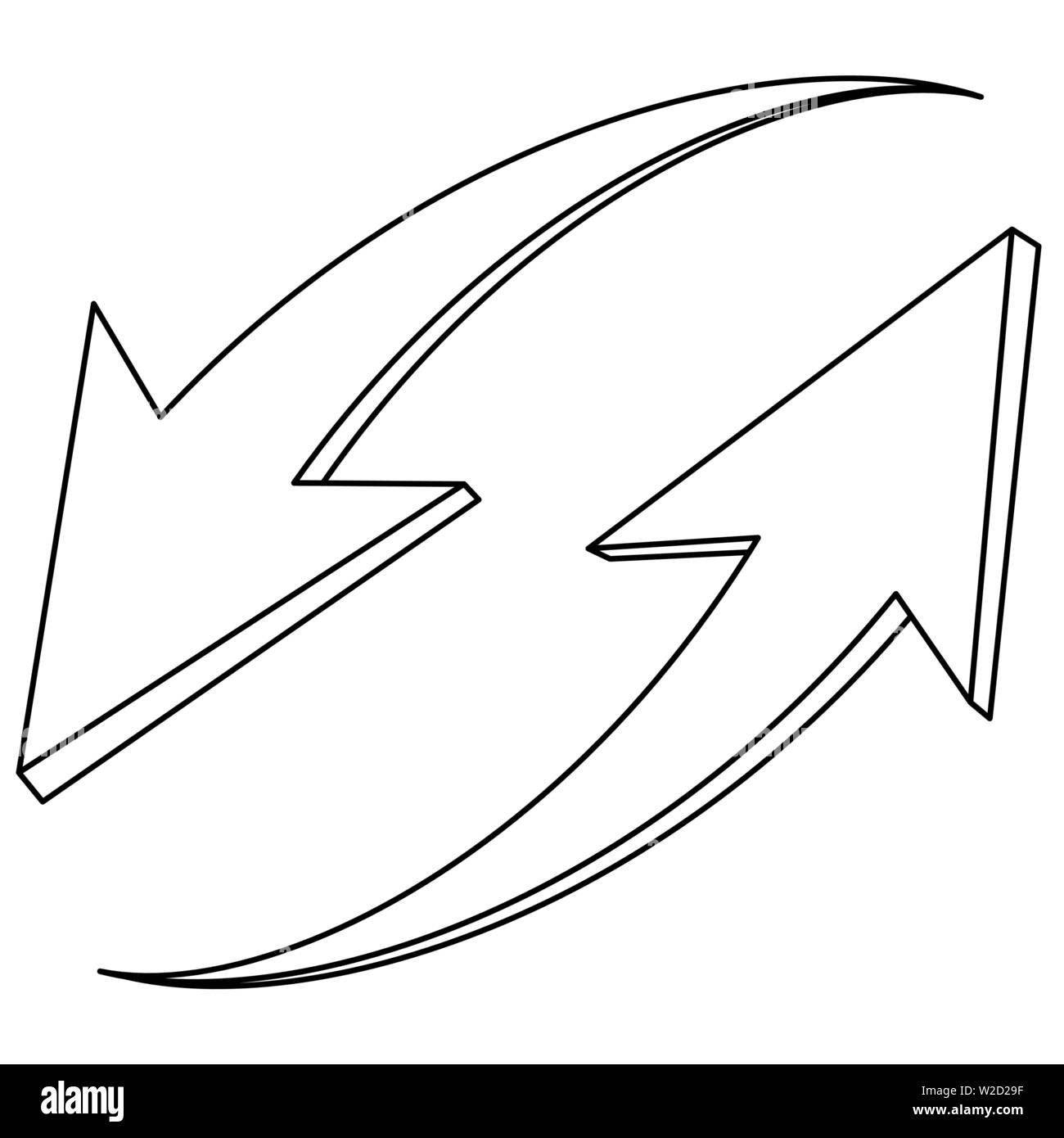 Up down arrows vector Stock Vector Images - Alamy