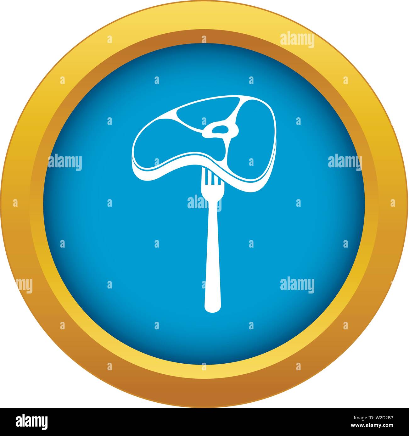 Steak icon blue vector isolated Stock Vector Image & Art - Alamy