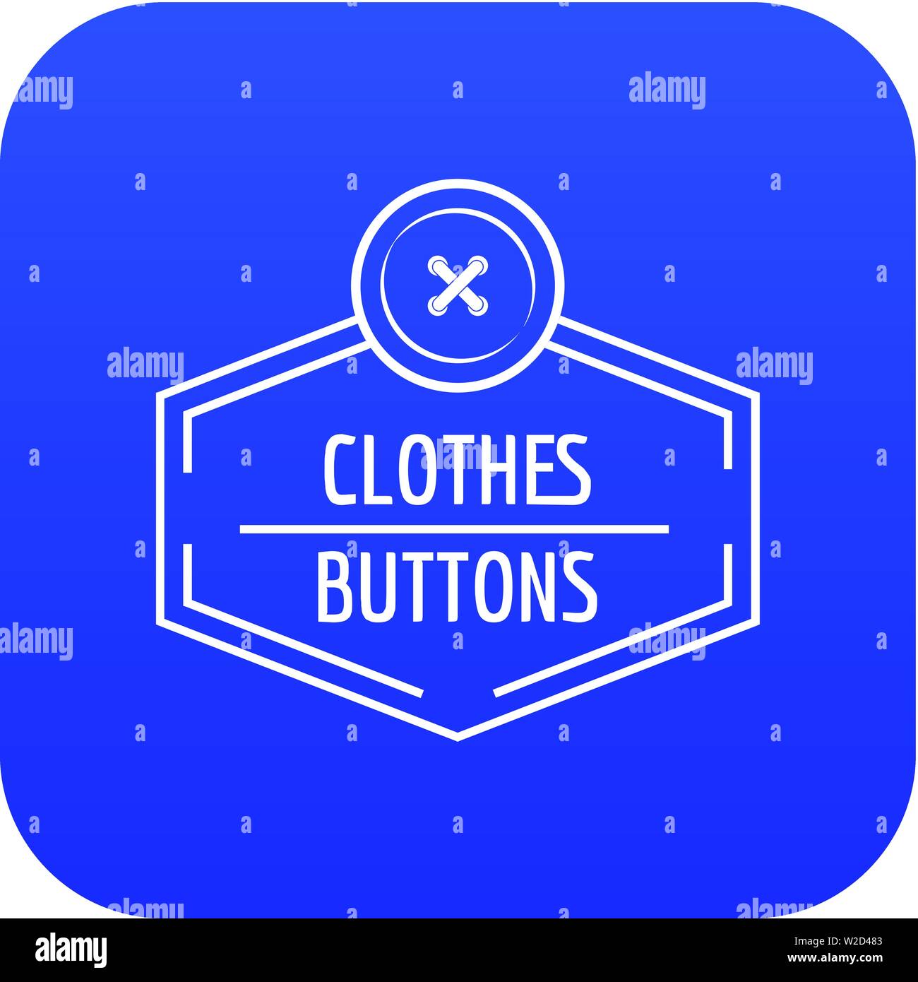 Clothes button craft icon blue vector Stock Vector Image & Art - Alamy