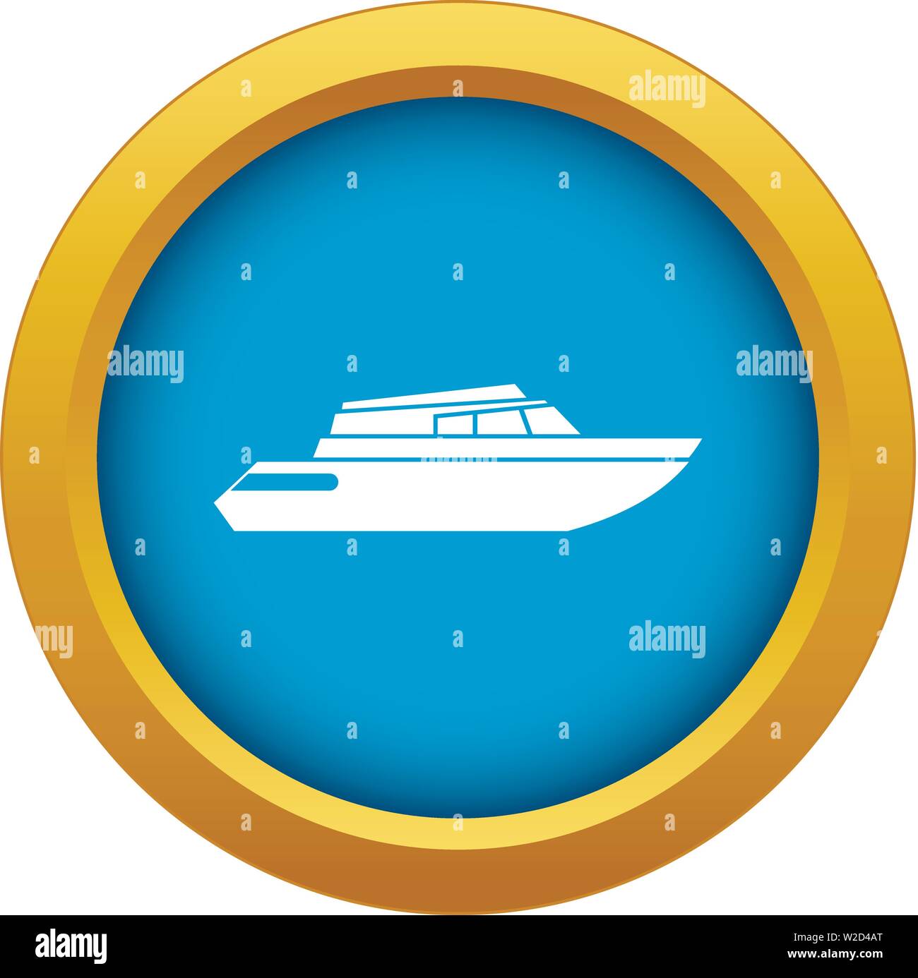Planing powerboat icon blue vector isolated Stock Vector Image & Art